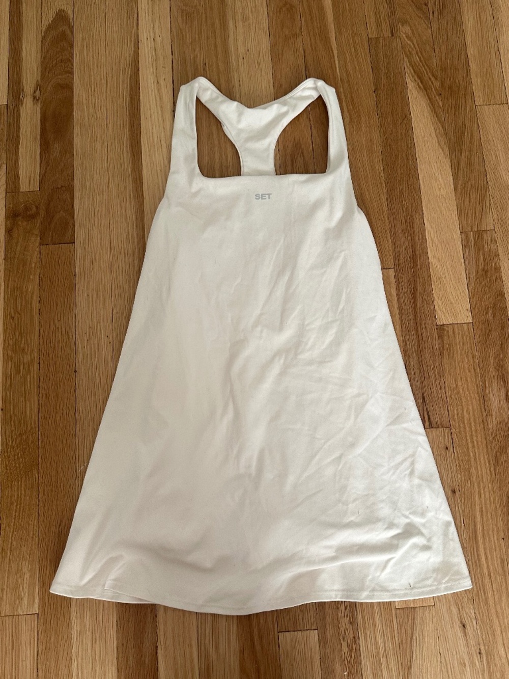 Set active cream racerback tennis dress